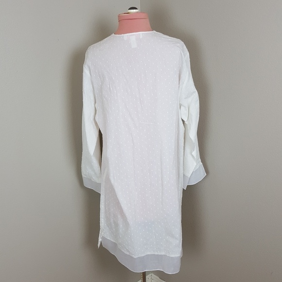 OSCAR DE LA RENTA CHIC SEMI SHEER COVER-UP DUSTER - Picture 5 of 7